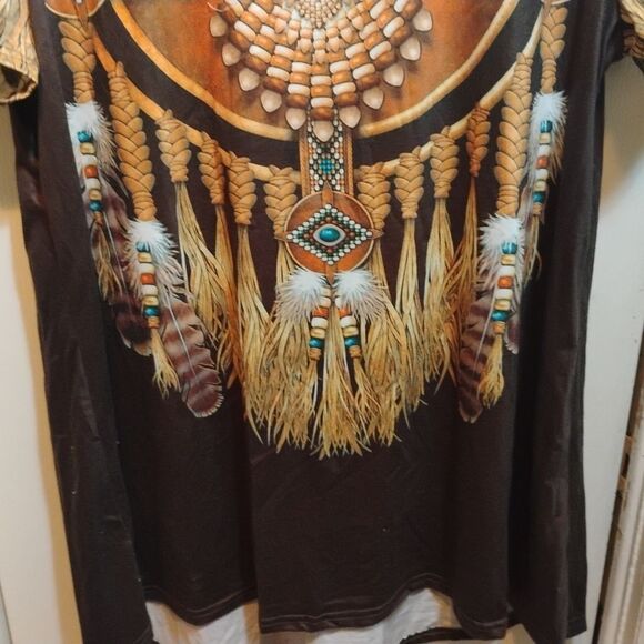 Bohemian Owl Print Mini Dress - Picture 3 of 10